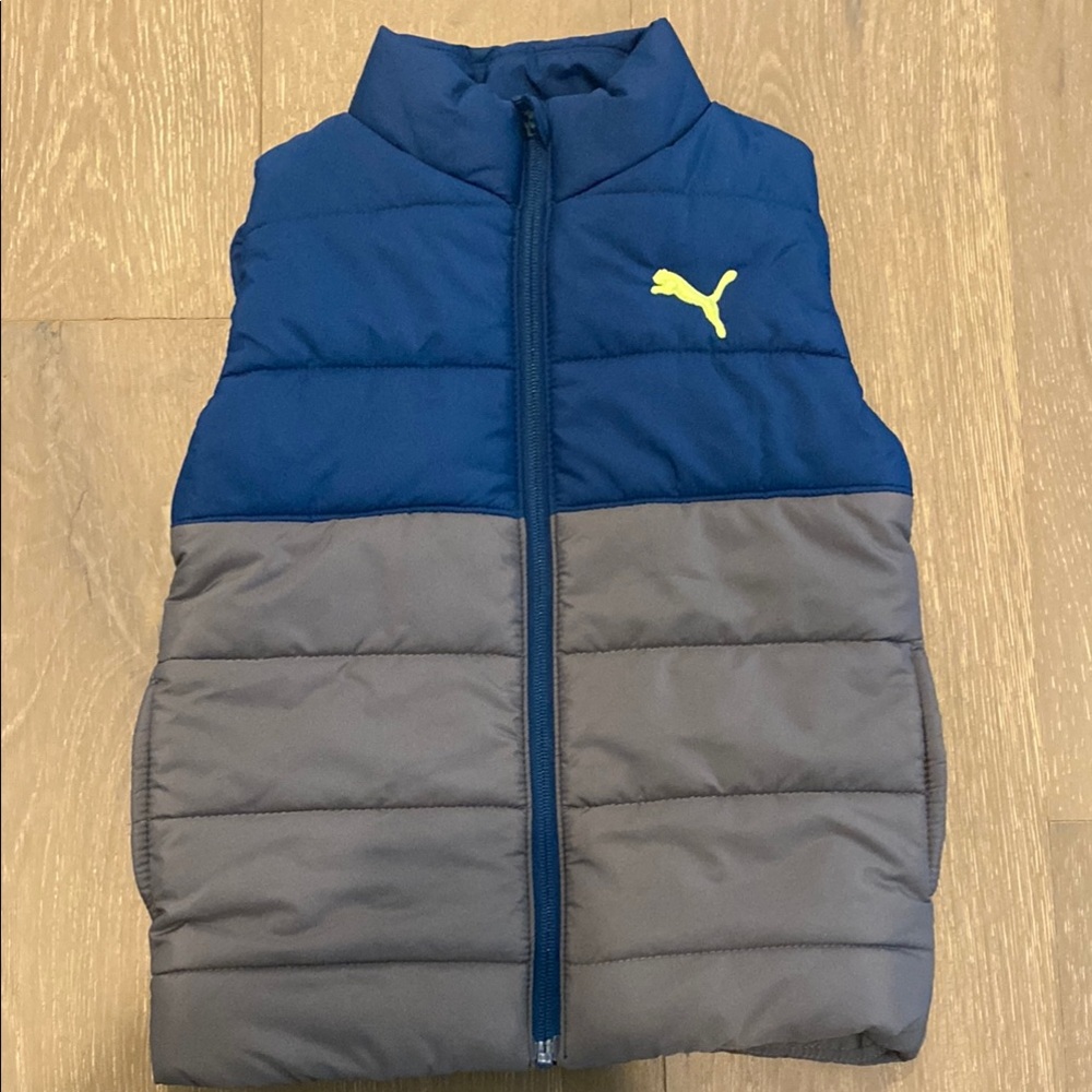 Puma Blue and Gray Puffer Vest